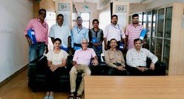 Photograph of President and Vice President with volunteers for Council Election 2022